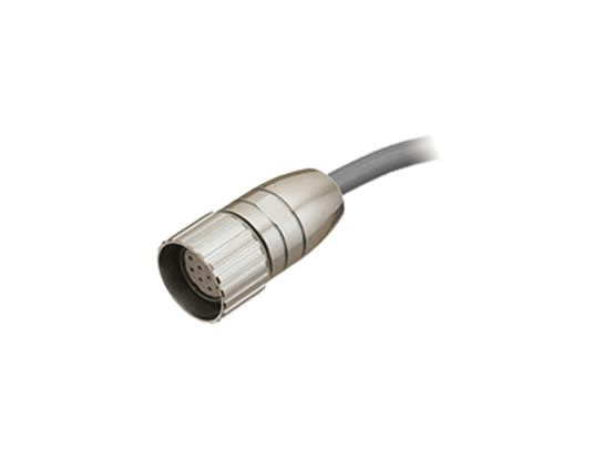 M23 12Pin 電纜連接器、直頭、母頭